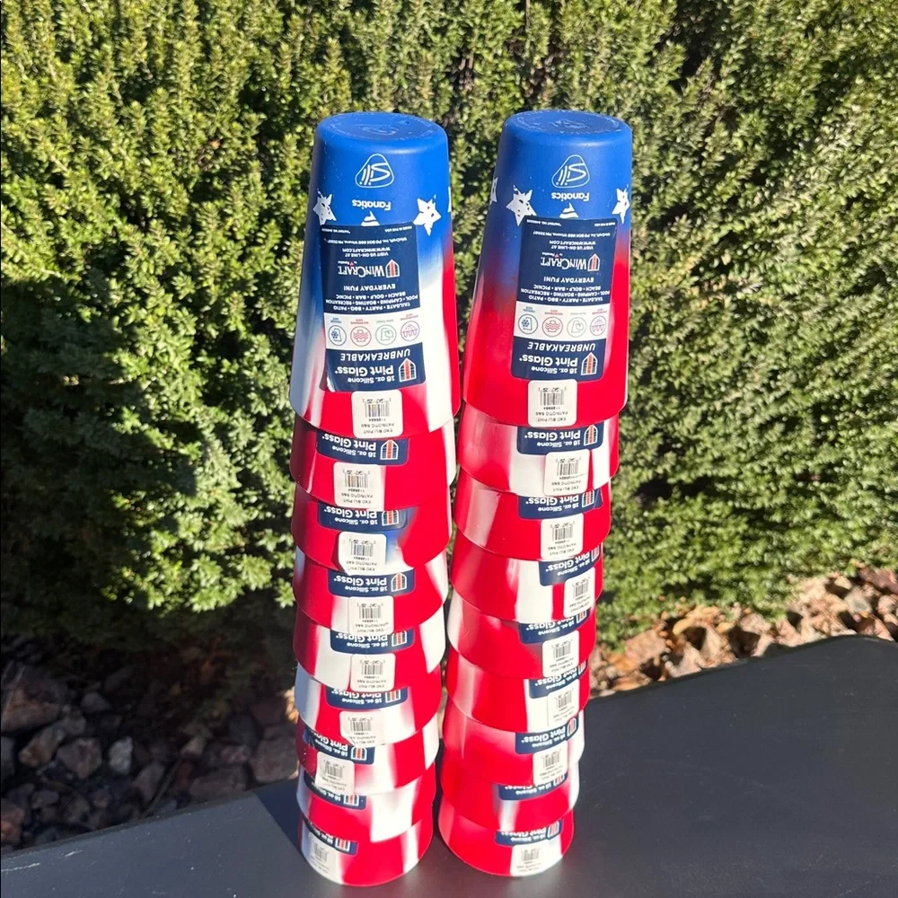 Wincraft Fanatics Silipint 16oz silicone pint glass set of 18 counts-brand new